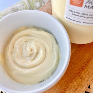 close up of bowl of mayonnaise