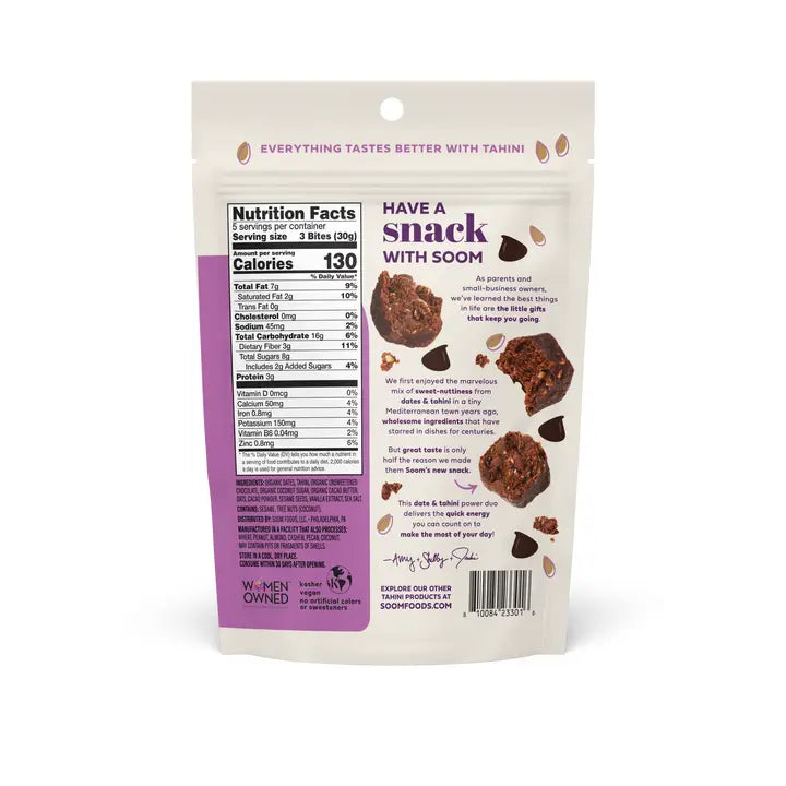 Soom Dark Chocolate Tahini Snack Bites