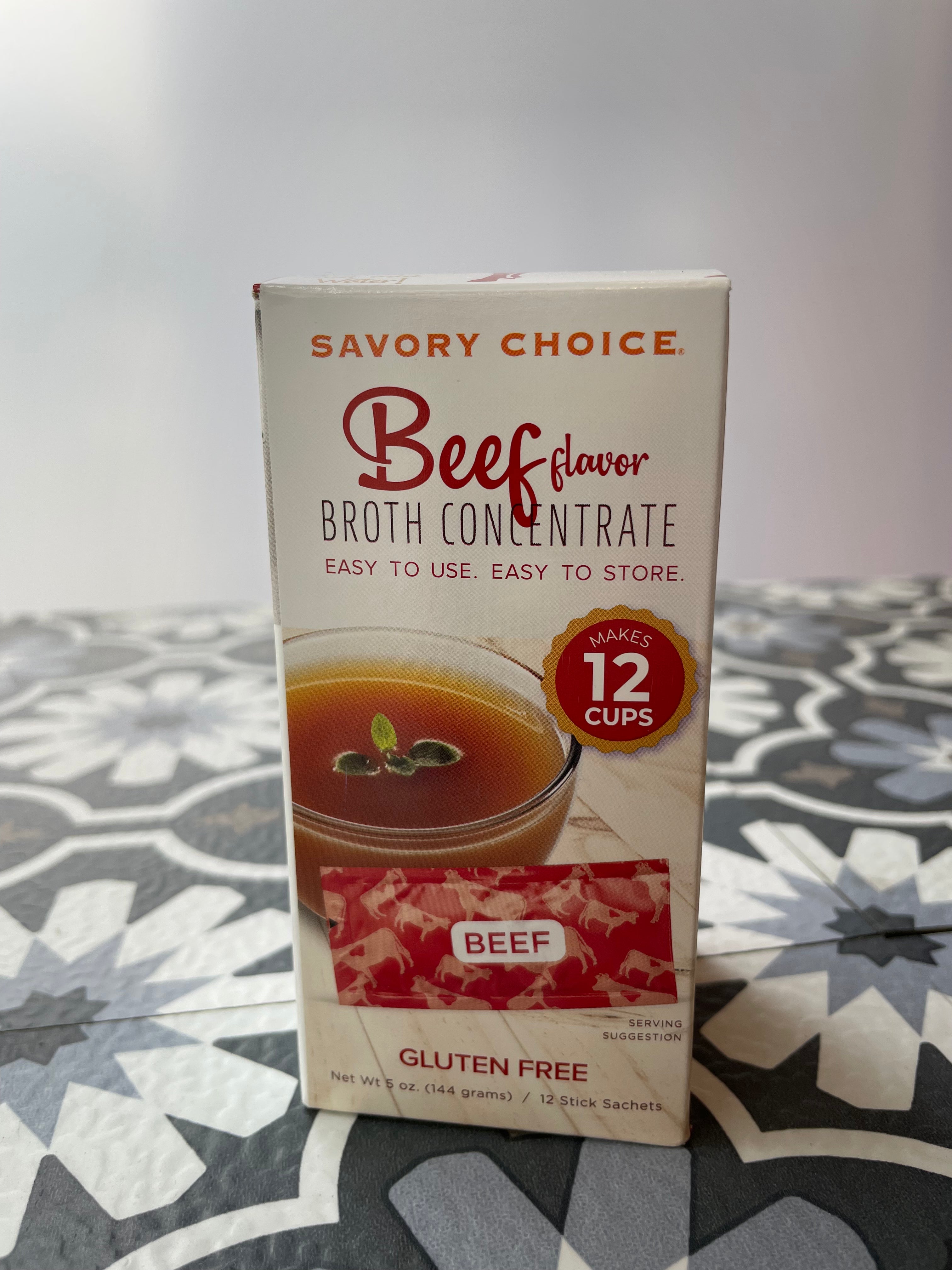 beef broth, front