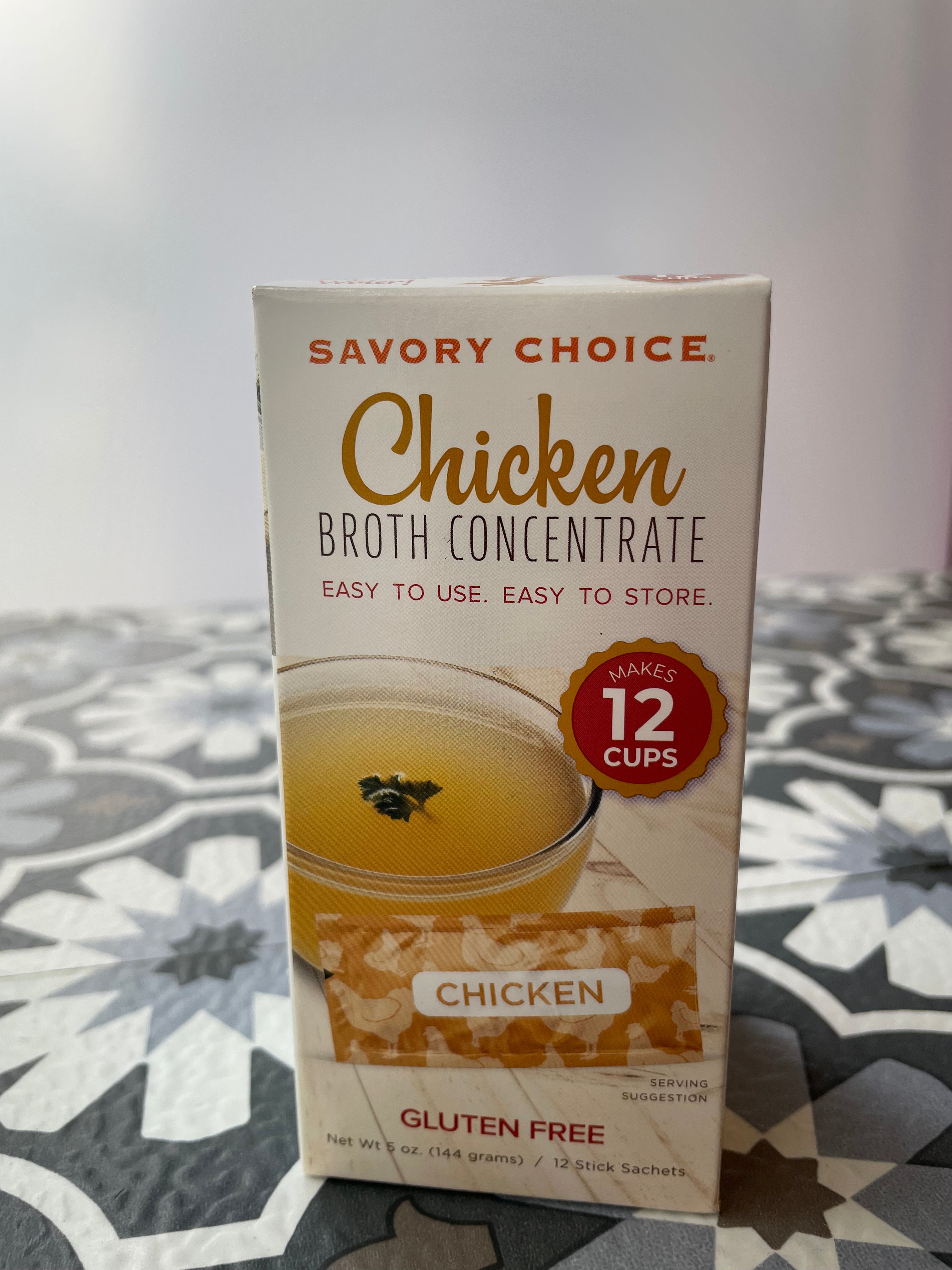 chicken broth, front