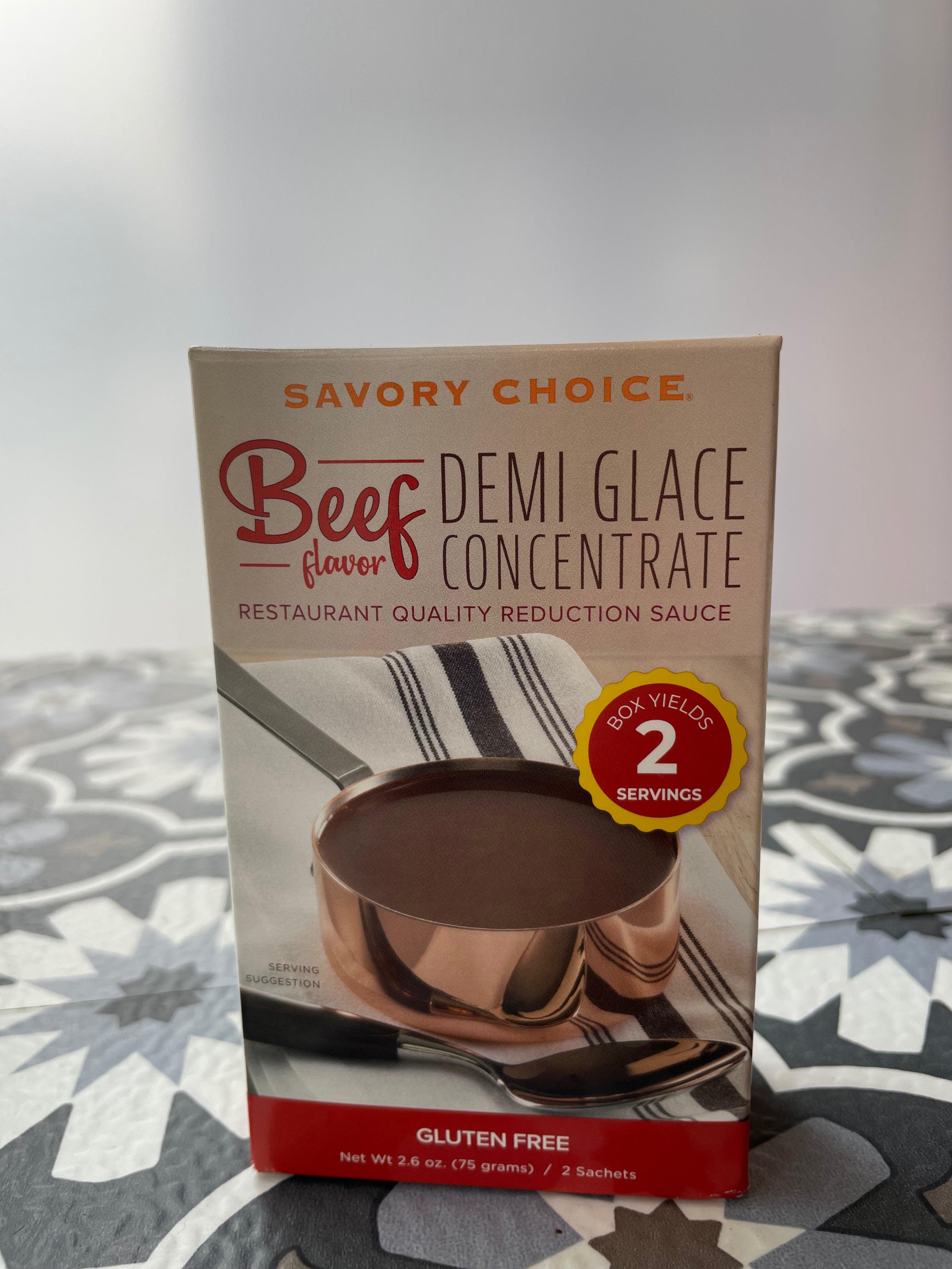 beef demiglace box, front