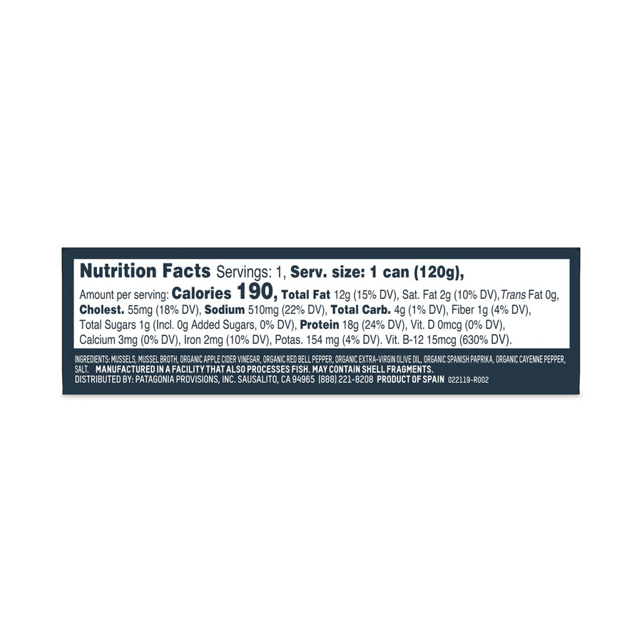 Nutrition facts label on a white background