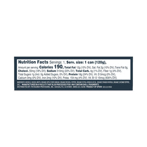 Nutrition facts label on a white background