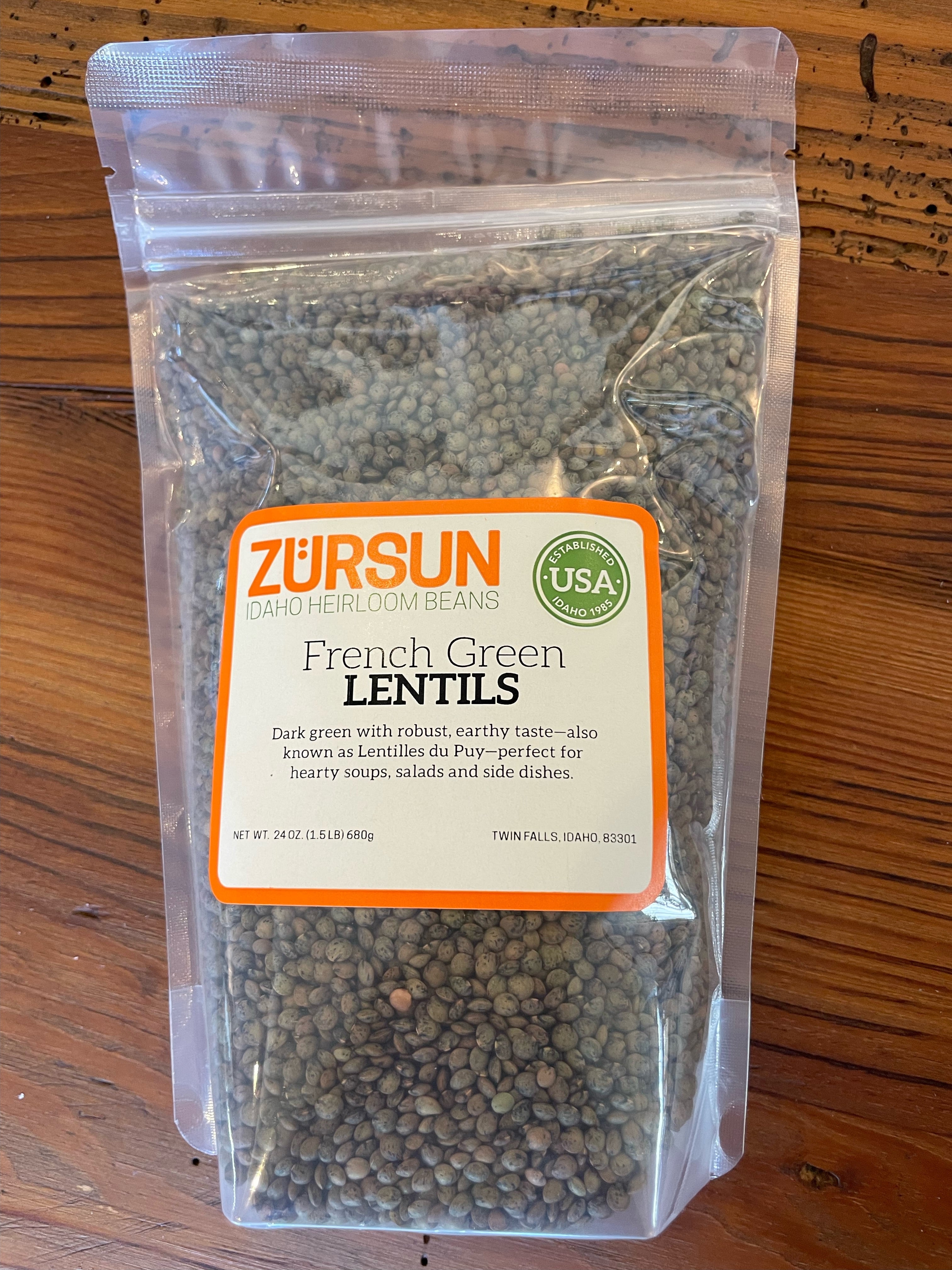 French Green Lentils - Zursun
