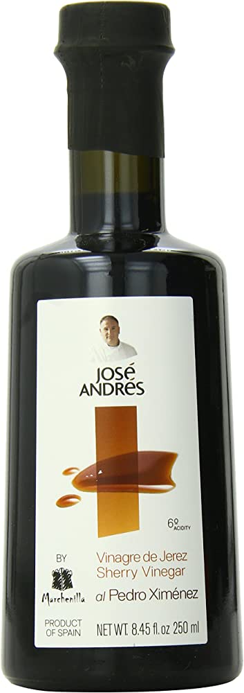 glass bottle of sherry vinegar