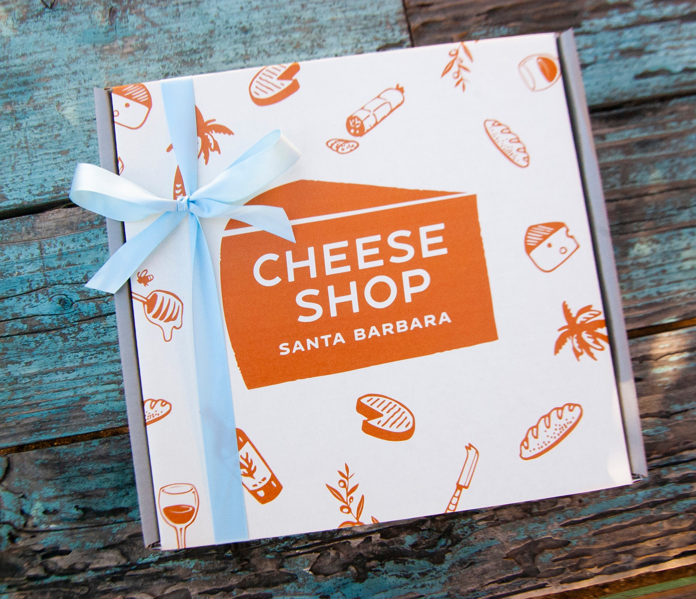 landscape view of cheese giftbox