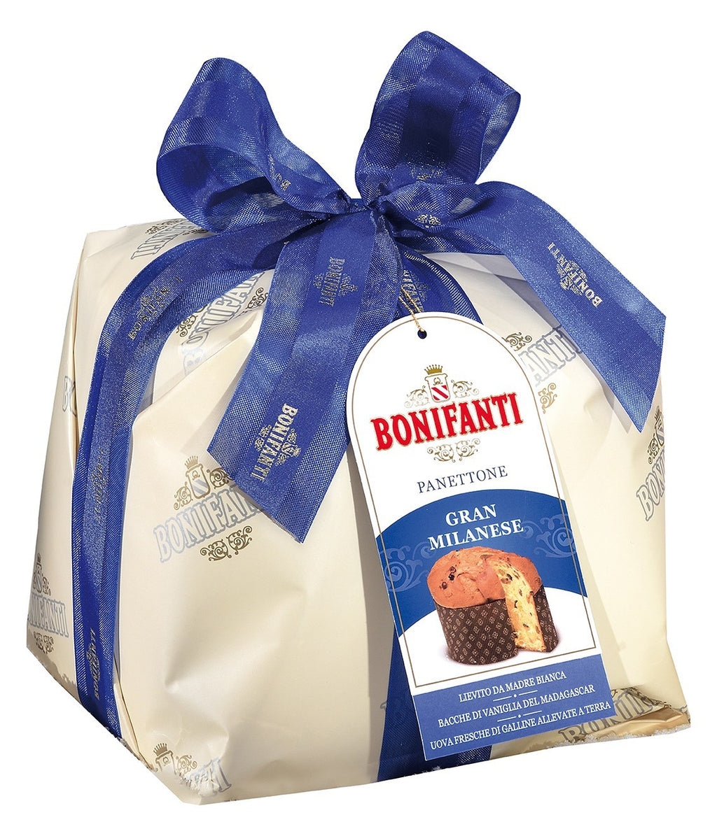 The Gran Milanese is the traditional preparation of panettone. Studded with sultana raisins and candied orange and citron peel, it's a classic Christmas treat.