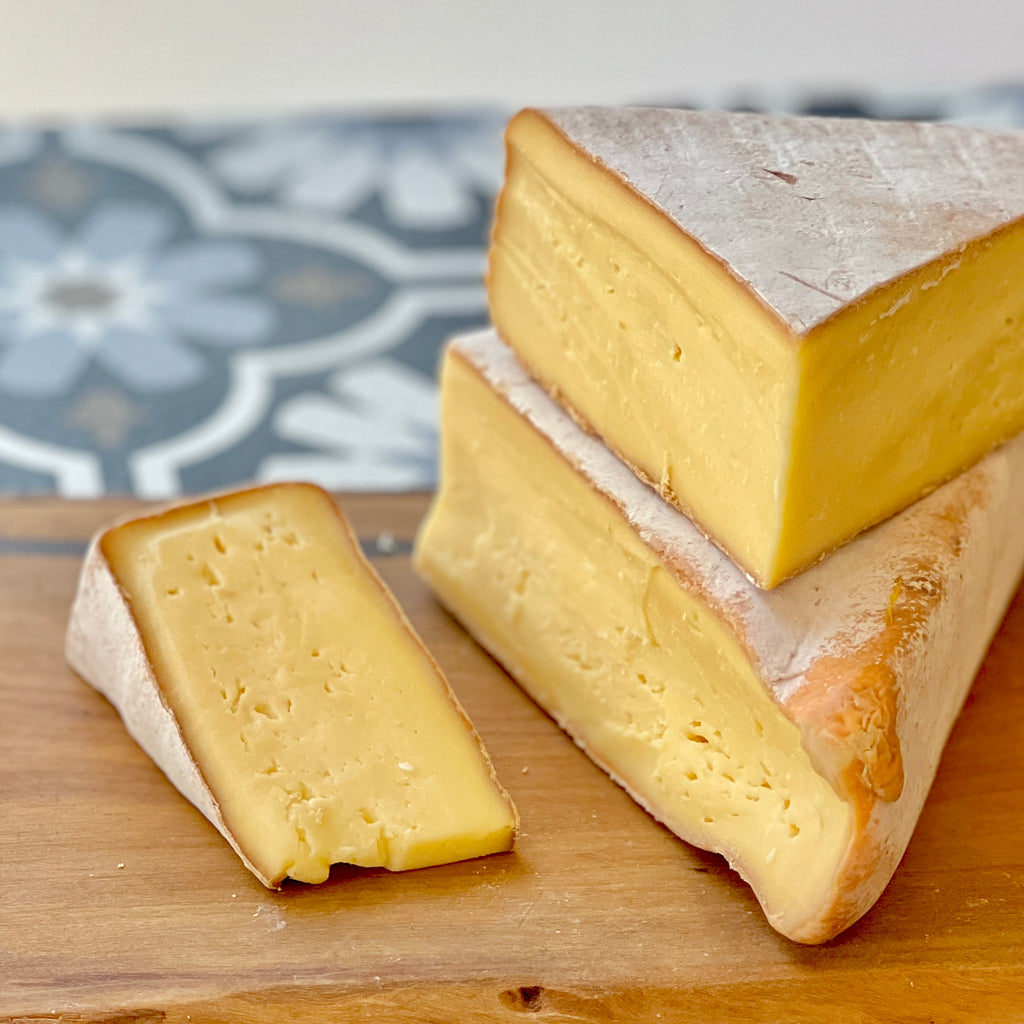 wedge and block of grayson cheese
