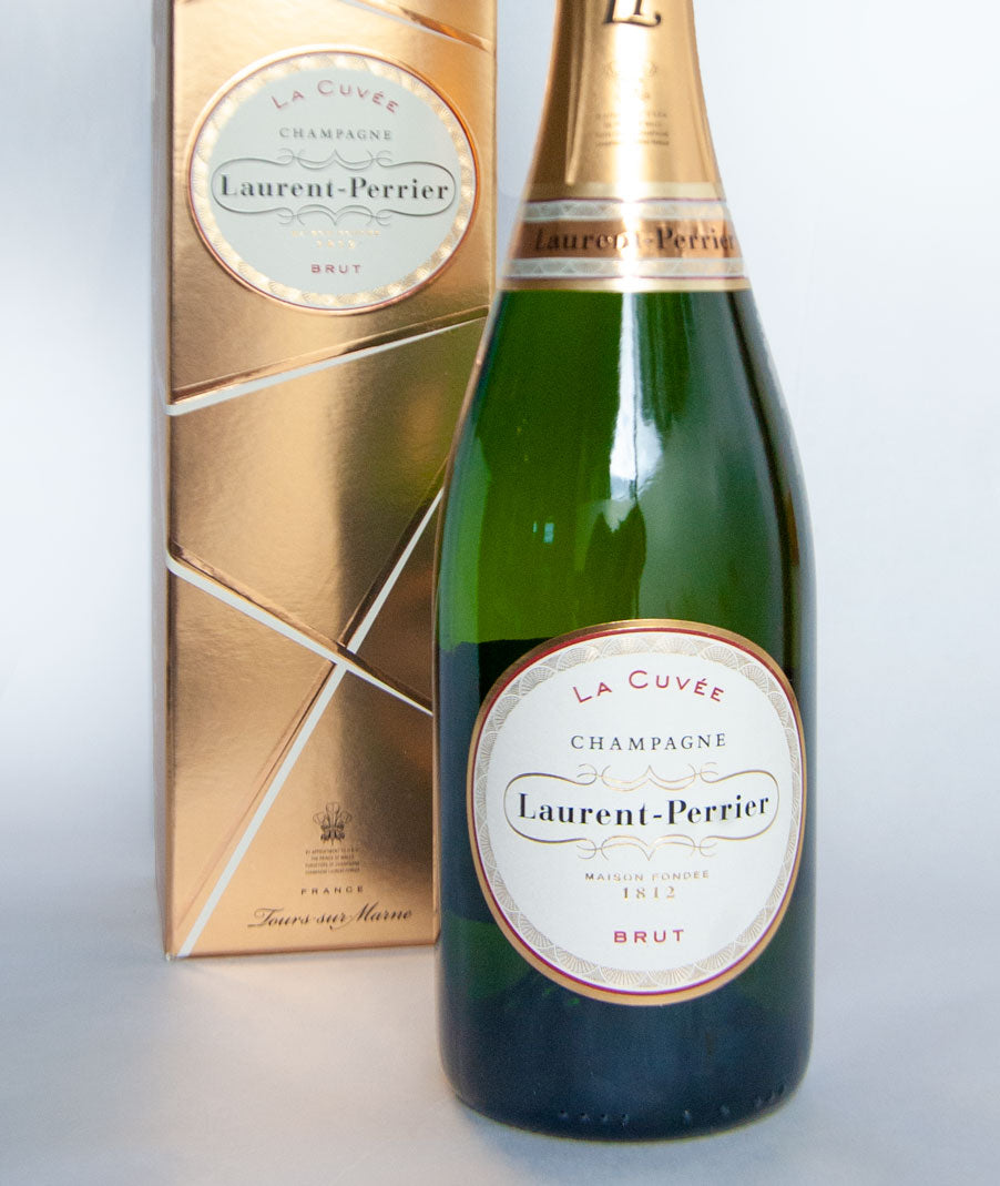 bottle of Laurent Perrier champange