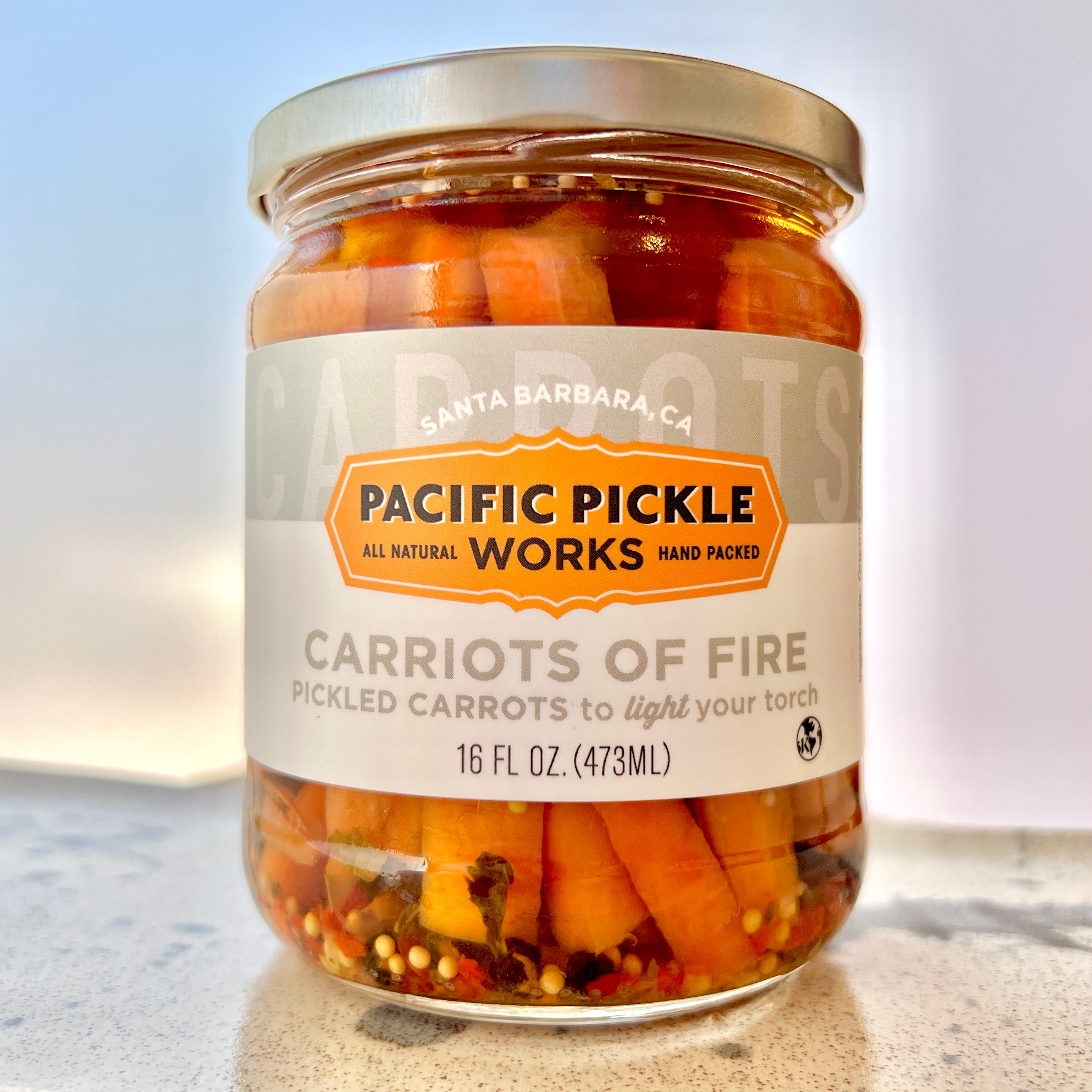 pacific pickle works -Carriots of Fire - in retail jar - front